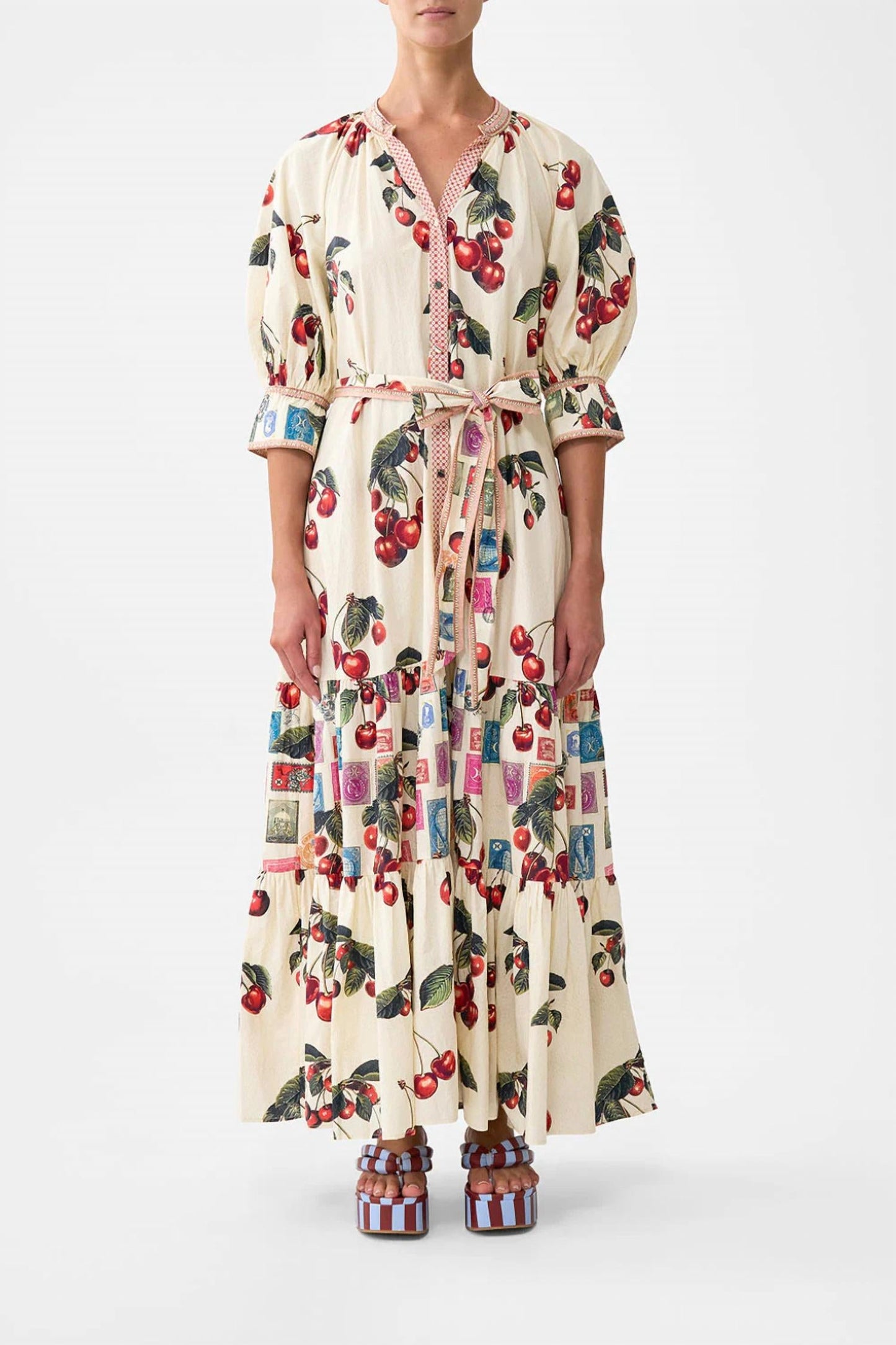 Camilla - Women's Tiered Shirt Dress