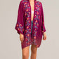 Leto - Women's Festival Floral Embroidered Anemone Kimono