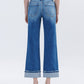 Flying Monkey - High Rise Cuffed Slim Wide Leg Jeans