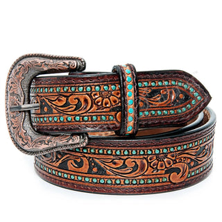 American Darling - Women's Beautifully Hand Tooled Genuine Belt