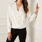 Karen Kane - Drape Front Satin Top