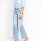 Judy Blue - High Waist Side Seam Insert Detail Retro Wide Leg Jeans