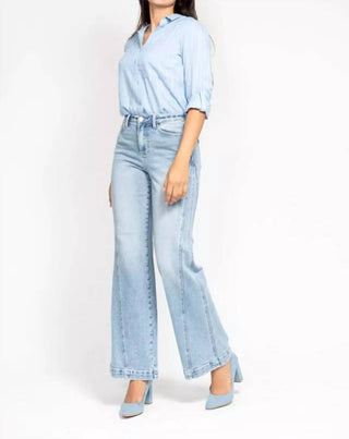 Judy Blue - Calça jeans retrô com cintura alta e costura lateral