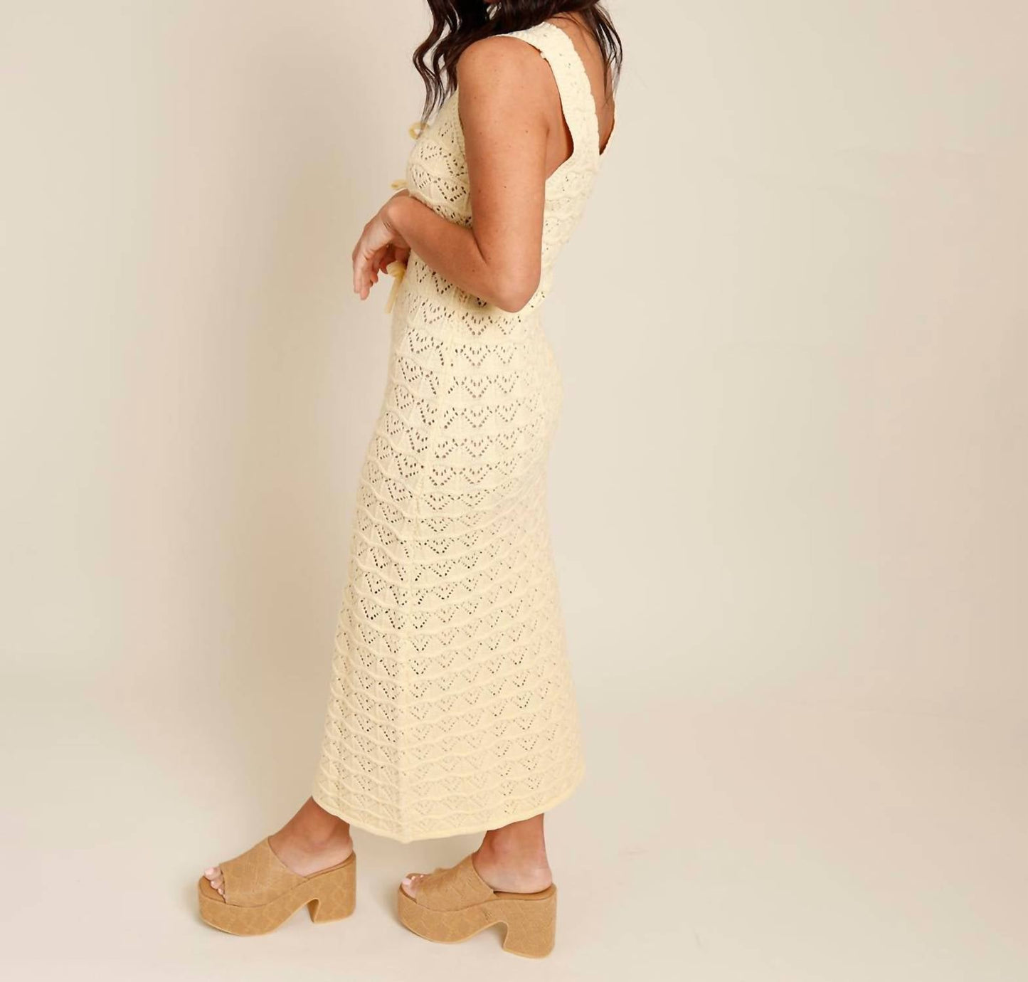 Le Lis - Sunnie Open Knit Midi Dress