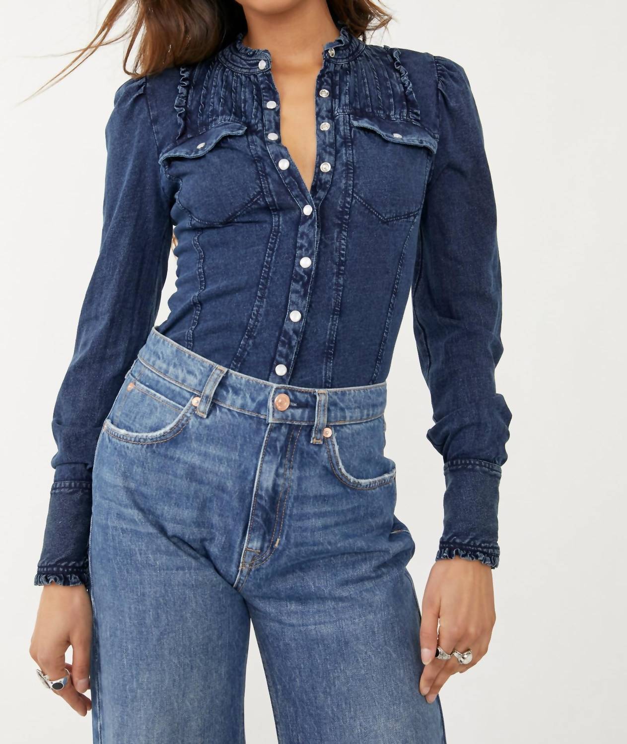 Free People - Going Somewhere Longsleeve Blouse