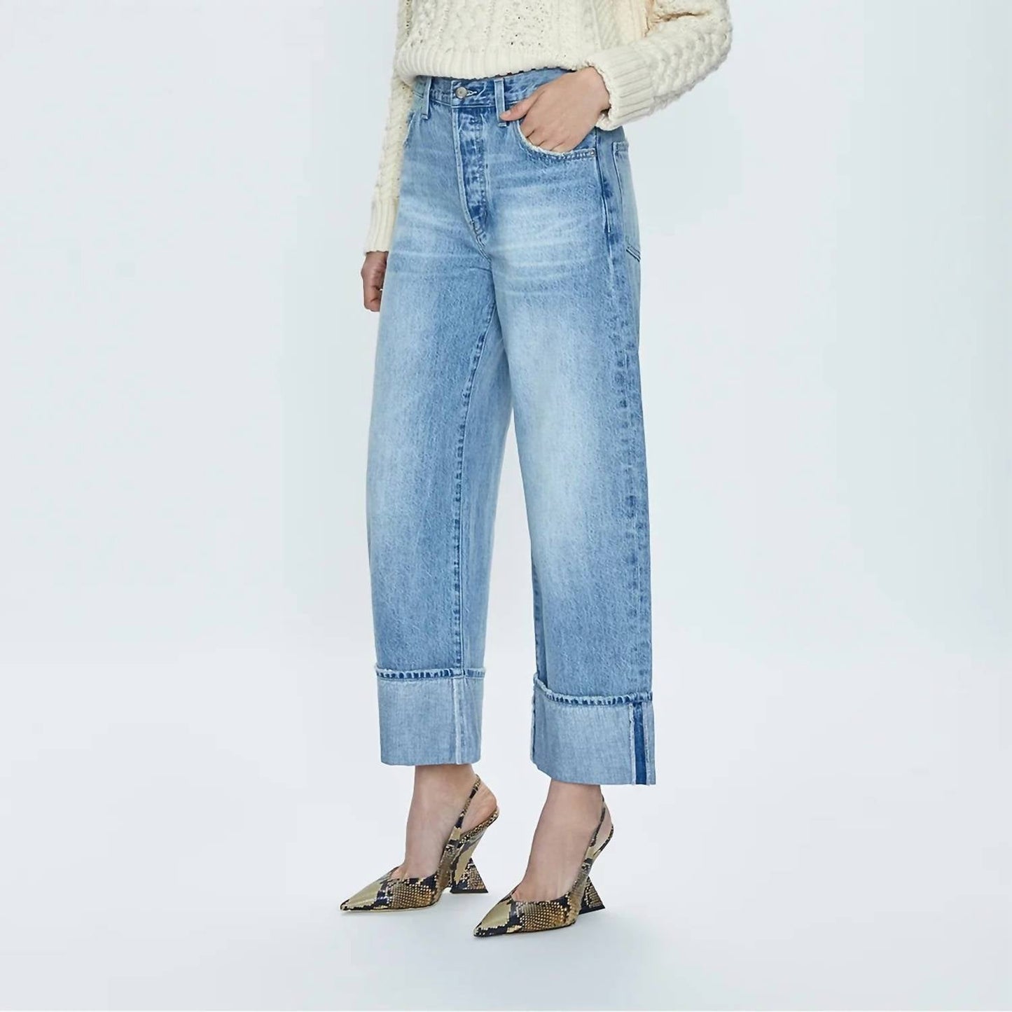 Pistola - Ryder High Rise Cuffed Straight Jeans