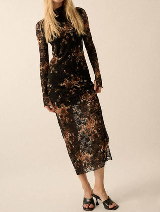 Promesa - Floral Print Lace Dress