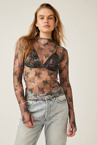 Free People - Blusa Lady Lux Estampada