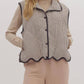 Entro - Women's Stripe Oversized Quilted Gilet Top
