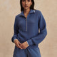 Varley - Morwenna Half Zip Knit Sweatshirt