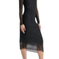 Steve Madden - Blare Long Sleeve Mesh Midi Dress
