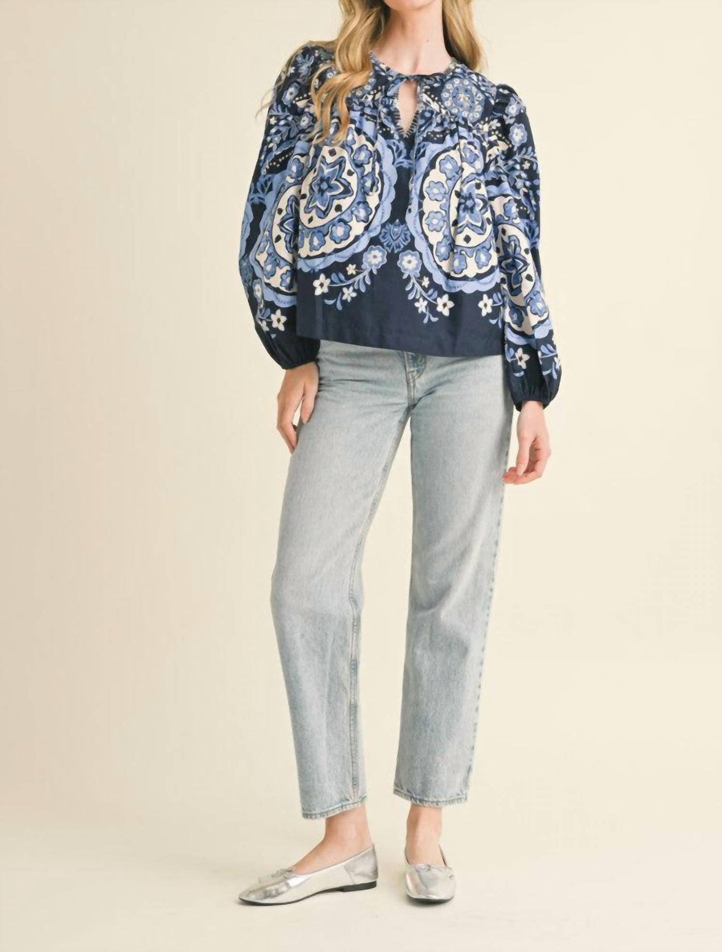 &Merci - Medallion Peasant Top
