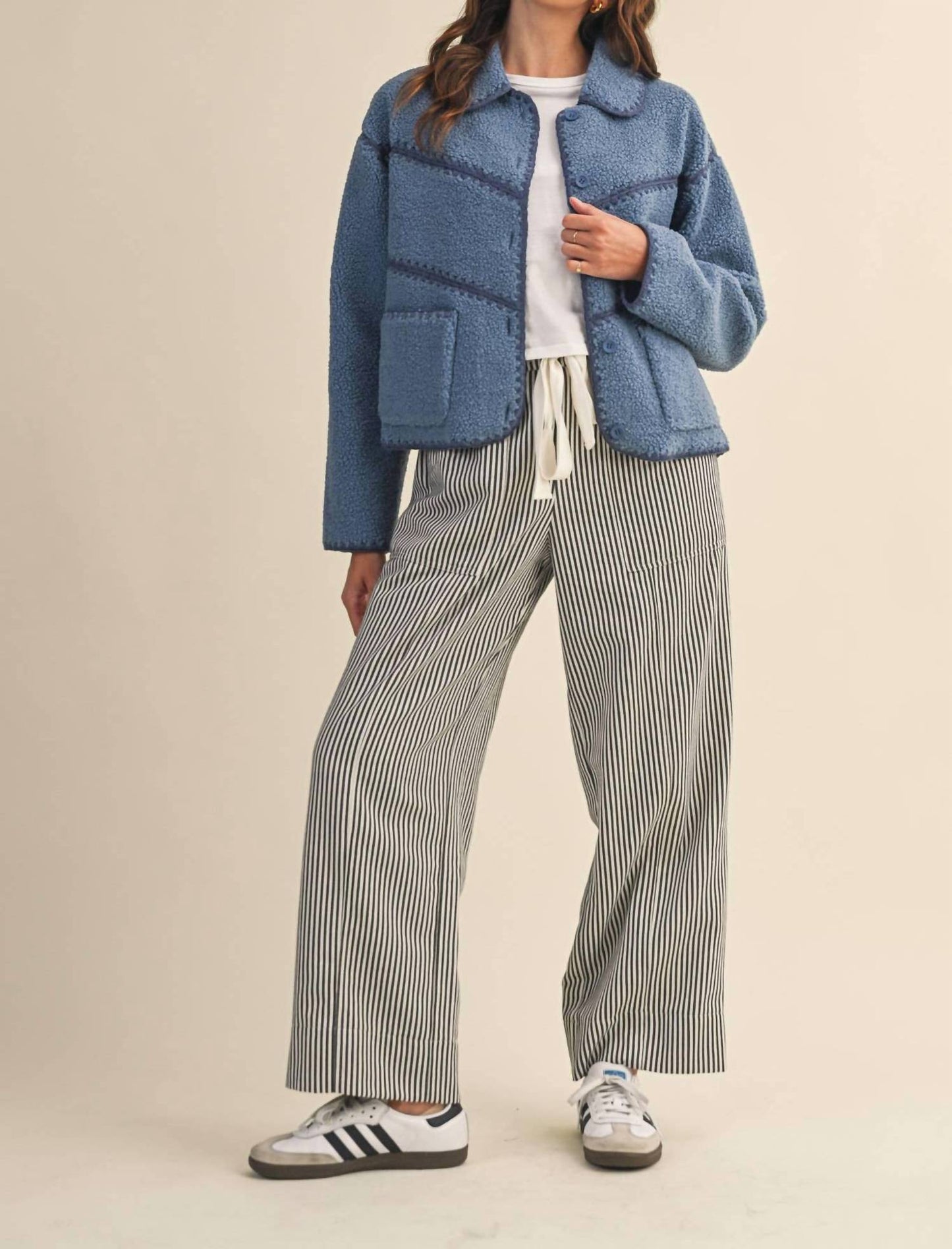 &Merci - Striped Wide Leg Pants