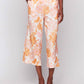 Charlie B - Printed Linen Blend Cropped Pull-on Pants