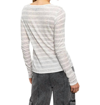Santuário - Camiseta feminina listrada