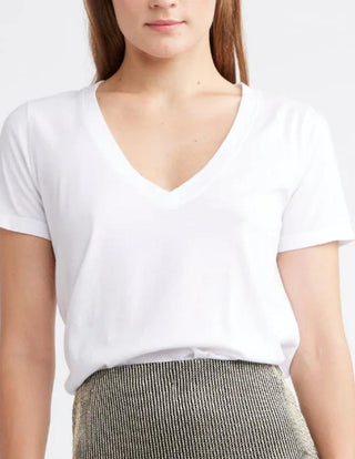 Self Contrast - Camiseta infantil com decote em V Frankie