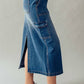 Angel Kiss - Cargo Jean Maxi Skirt
