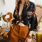 Leto - Women's Rose Short Summer Blouse