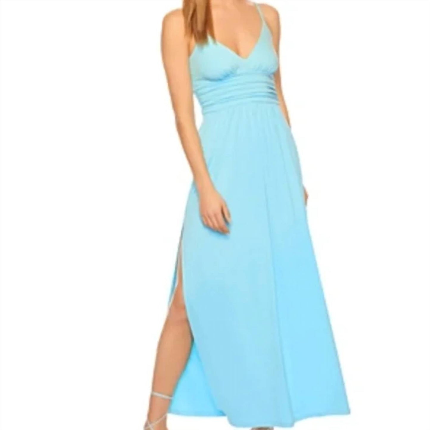 Susana Monaco - Gathered Waist Side Slit Maxi Dress