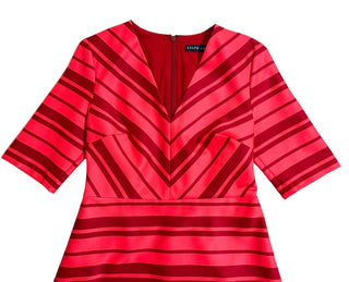 Ralph Lauren - Women's Striped V-neck A Line Dress