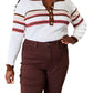 Basic Bae - Sophisticated Striped Rib-knit Blouse