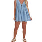 Veveret - Top Pick Pleated Denim Romper