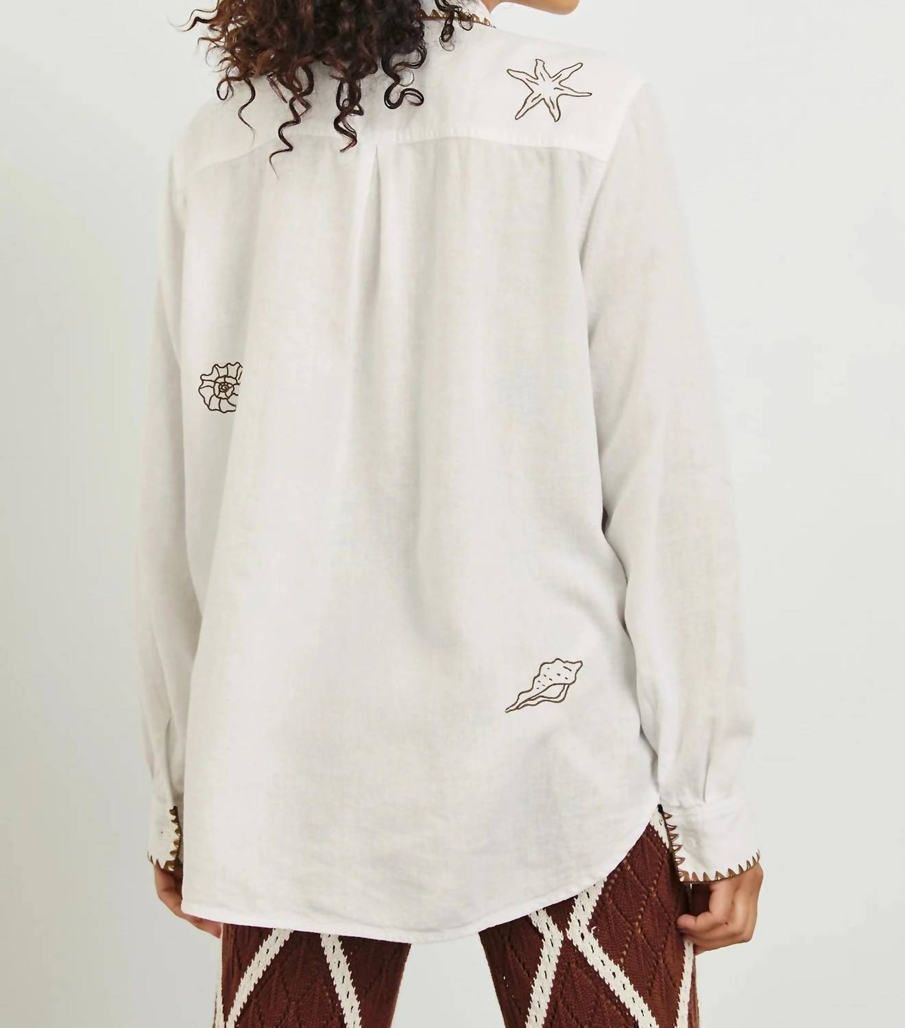 Rails - Saya Marine Embroidery Button-down