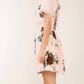 Entro - Lace Up Floral Mini Dress