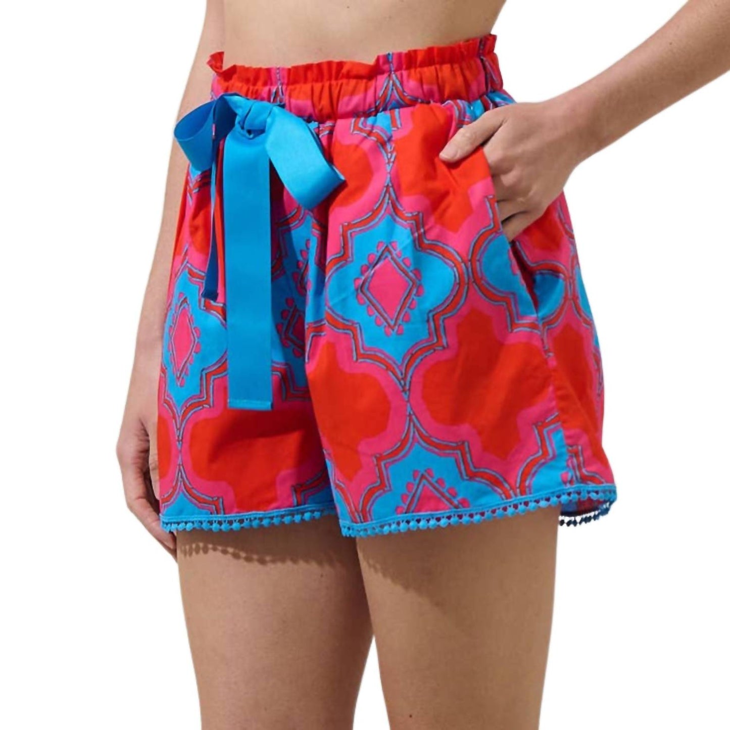 Sugarlips - Devany Mix Media Melia High Waisted Shorts