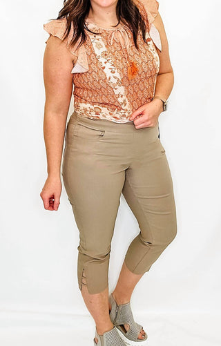 Slimsation By Multiples - Calça Crop com 3 Tiras