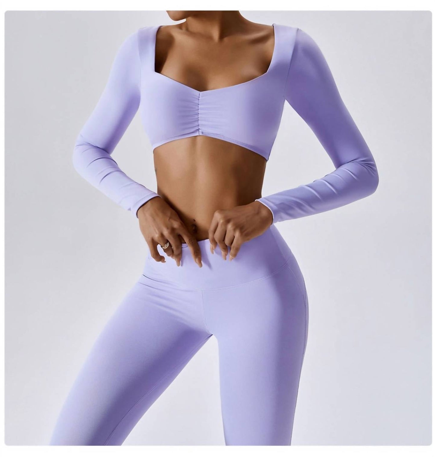 Rockstar Peach - Sophie Long Sleeve Crop Top