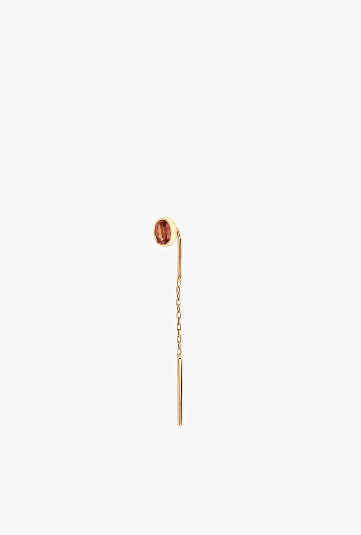 Fie Isolde - Women's Alfa Threader Earring Short With Precious Stone