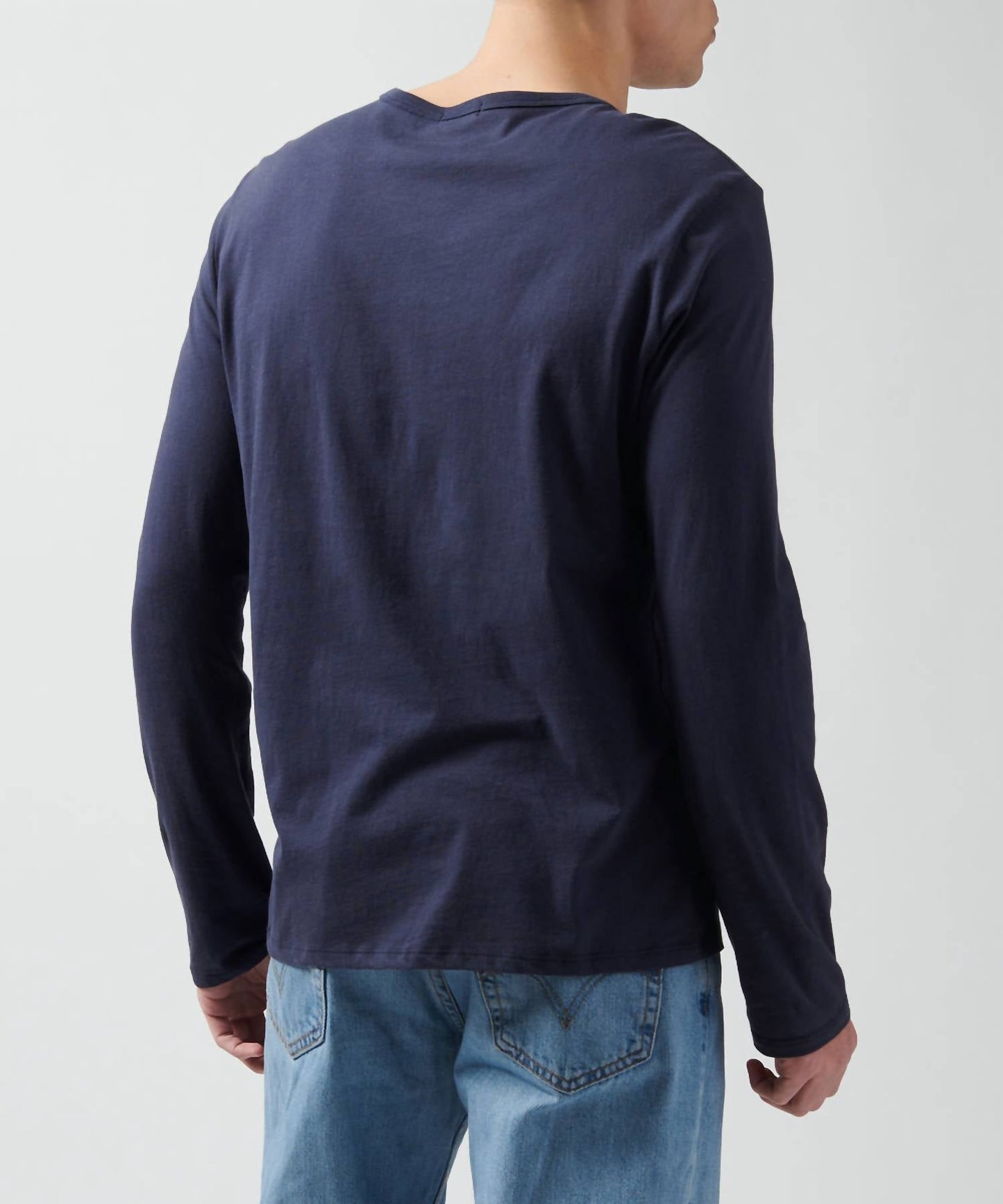 Atm - Classic Jersey Long Sleeve Henley Top