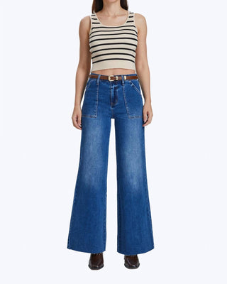 Bayeas - High Rise Utility Wide Leg Jeans