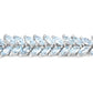 15.04 Carat Genuine Blue Topaz .925 Sterling Silver Bracelet