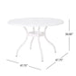 Tranquilius Outdoor Round Dining Table with Lattice Tabletop