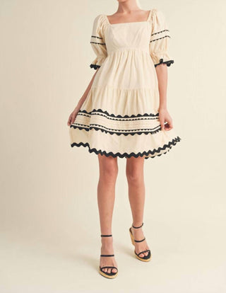 &amp;Merci - Vestido curto babydoll Grace Ric Rac