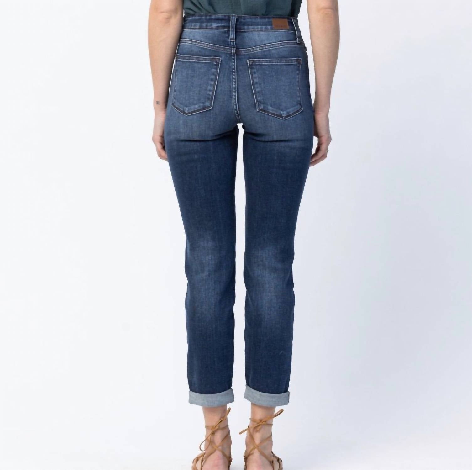 judy-blue-basic-cuffed-slim-fit-boyfriend-jeans