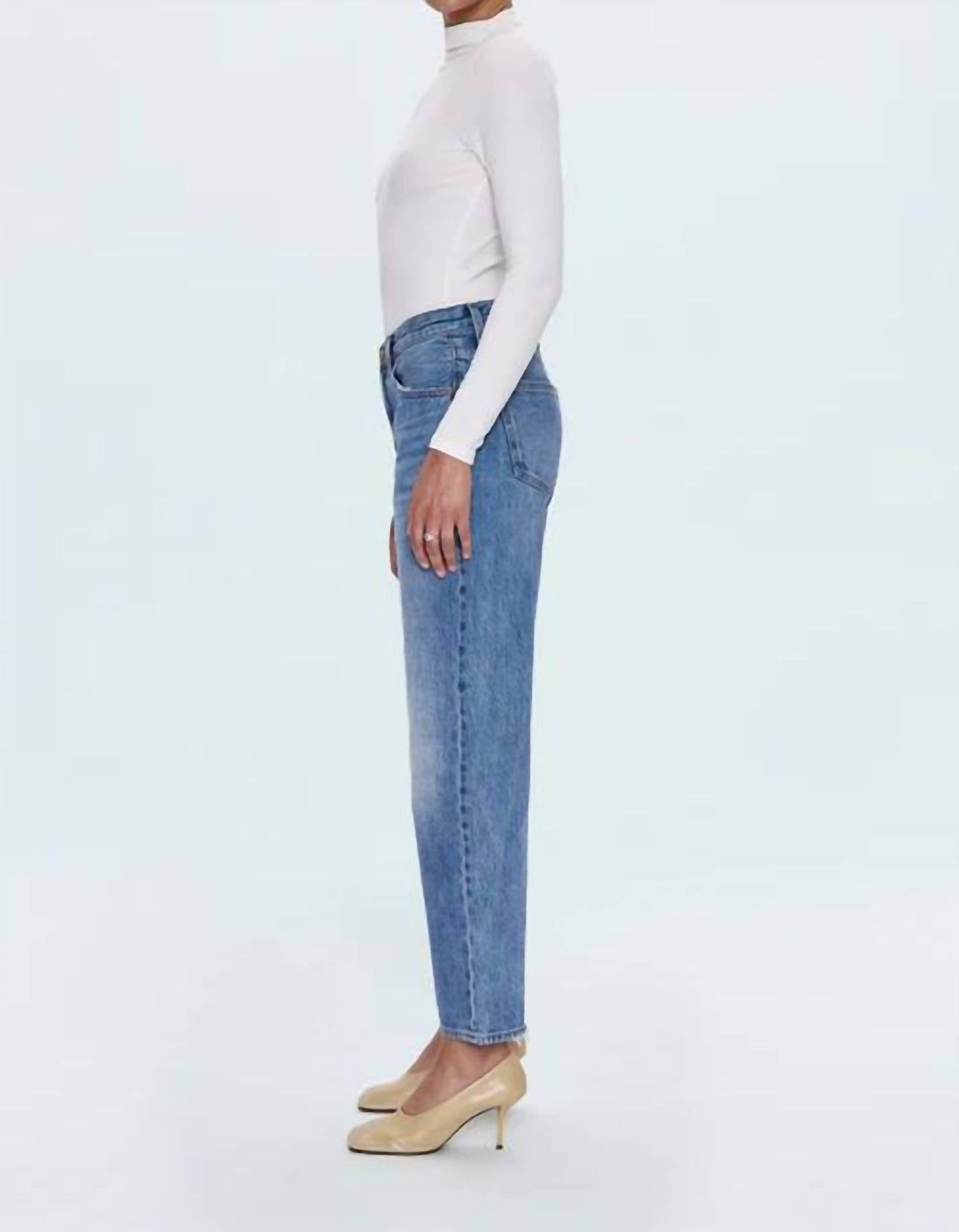Pistola - Lexi Mid Rise Bowed Straight Jean