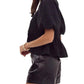 Entro - Danielle Puff Sleeves Bow Detail Top