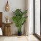 45" Tall, Artificial Plant, Monstera Tree, Indoor, Faux, Fake, Floor, Greenery, Potted, Real Touch, Decorative - Green / Black