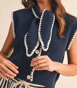 &Merci - Camora Tie Neck Sweater