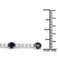 6.21 Carat Genuine Blue Sapphire and White Zircon .925 Sterling Silver Bracelet