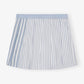 Ganni - Stripe Cotton Pleated Mini Skirt