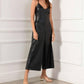 Fifteen Twenty - Faux Leather Cropped Jumpsuit