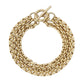 Eklexic - Women's Triple Micro Royal Chain Toggle Bracelet