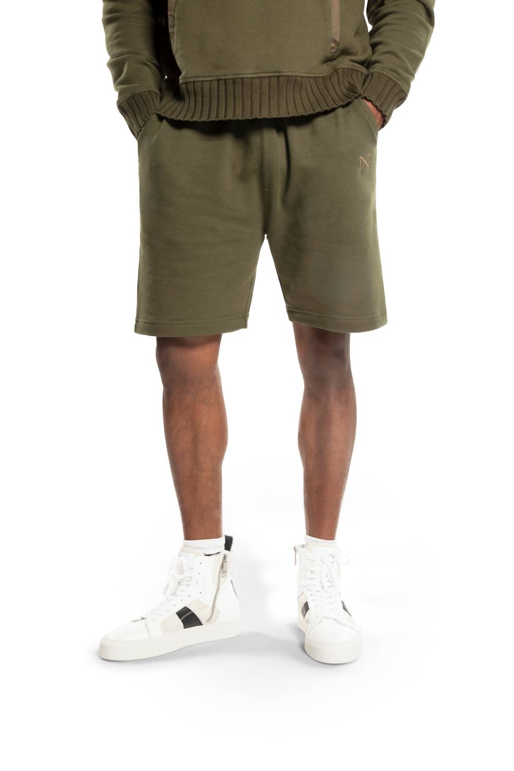 On This Day - Knit Sweat Short With Pocket Stripe Detail