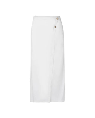 Soah - Saia envolvente feminina de linho escarlate