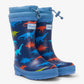 Hatley - Botas de chuva com forro de sherpa Dino Silhouettes para meninos