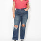 Judy Blue - High Waist Knee Ripped Dad Denim Jeans